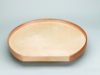 LAZY DAISY D-Shaped Lazy Daisy Tray with Aluminum Bearings - Natural Wood