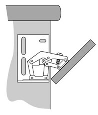 Euro-Tray Tip-Out Hinge