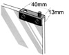 Glass Door Hinge - Shallow Channel