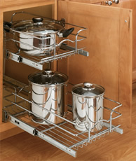 Rev- A Shelf 5WB Series Double Pull-Out Chrome Baskets