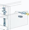 TIMBERLINE System 101 - Front Mounted Gang Lock for Multiple Drawers