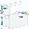 TIMBERLINE System 104 - Front Mounted Gang Lock (Lock Bar Further Back in Case)