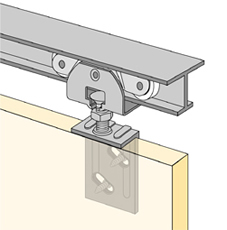 System 71034 - Sliding Door Hardware for 100 lbs Doors