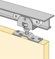 System 71111 - Sliding Door Hardware for 100 lbs Doors