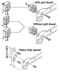 Cabinet profile spacers