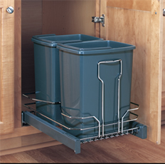 Double 15 At. Pull-Out Waste Container