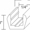 Tambour Door Track Recessed Mount